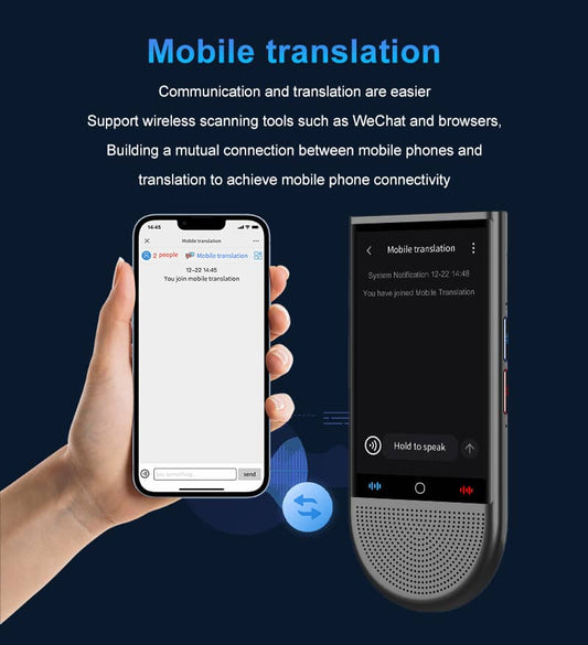 Portable AI - Powered Language Translator Device – Instant Two - Way Voice & Text Translation in 100+ Languages - IRAZA TECH