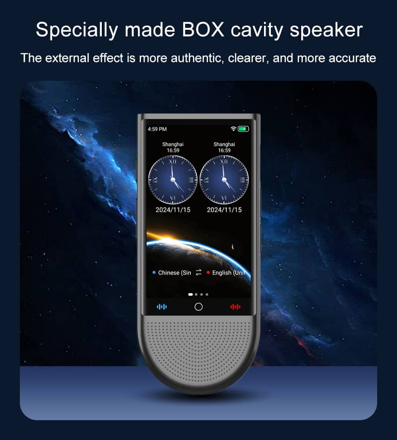 Portable AI - Powered Language Translator Device – Instant Two - Way Voice & Text Translation in 100+ Languages - IRAZA TECH