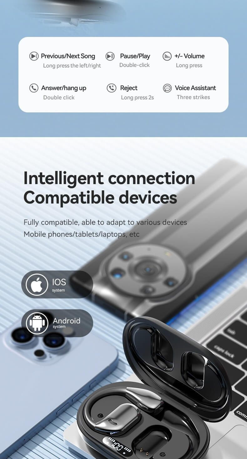 yBluetooth 5.4 Wireless Earbuds with AAC/SBC Support, 14.2mm Titanium Drivers, and AI Library Translation App - IRAZA TECH